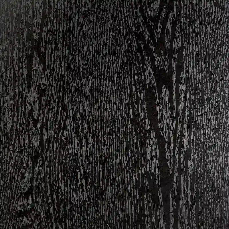 Meuble TV avec portes en faux rotin style scandinave Chêne Côtier / Noir – Compatible avec les TV jusqu'à 75"