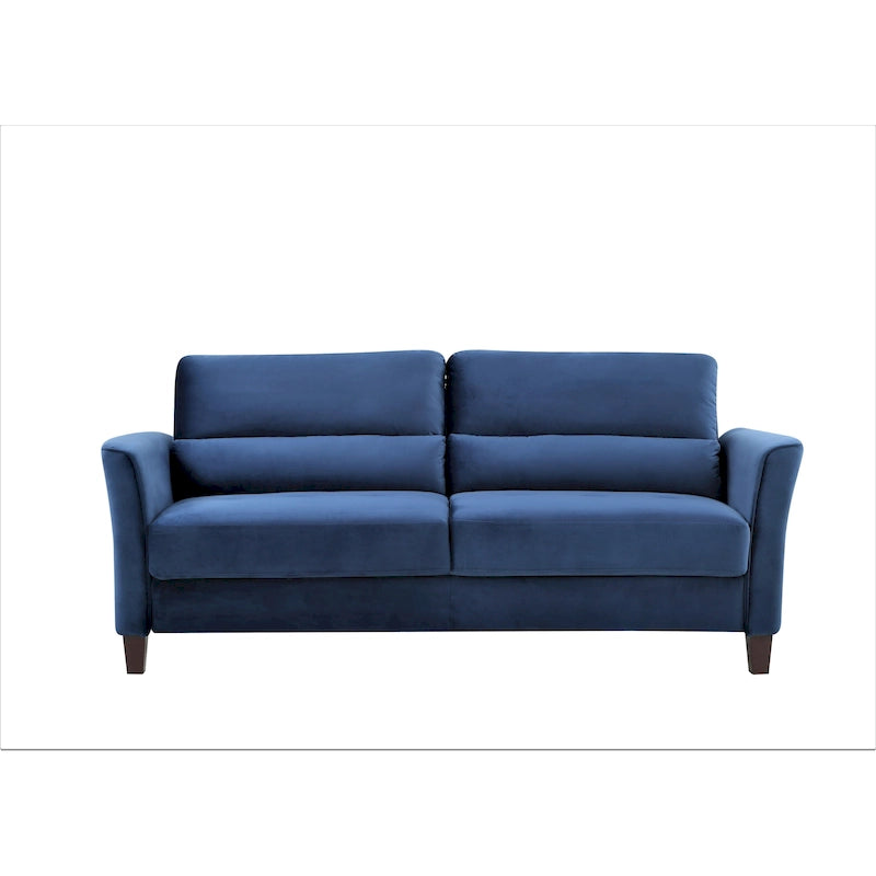 Canapé 3 places en velours style Mid-Century Modern de 198 cm — Rose / Gris / Ivoire / Bleu foncé