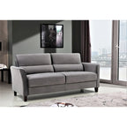Canapé 3 places en velours style Mid-Century Modern de 198 cm — Rose / Gris / Ivoire / Bleu foncé
