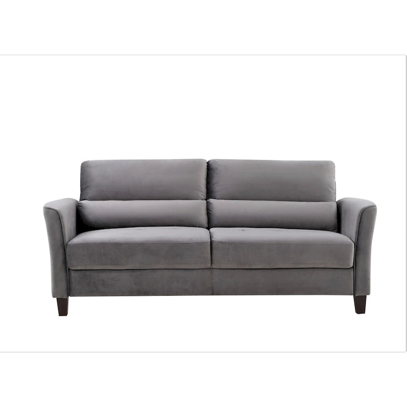 Canapé 3 places en velours style Mid-Century Modern de 198 cm — Rose / Gris / Ivoire / Bleu foncé