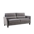 Canapé 3 places en velours style Mid-Century Modern de 198 cm — Rose / Gris / Ivoire / Bleu foncé