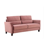 Canapé 3 places en velours style Mid-Century Modern de 198 cm — Rose / Gris / Ivoire / Bleu foncé