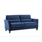 Canapé 3 places en velours style Mid-Century Modern de 198 cm — Rose / Gris / Ivoire / Bleu foncé