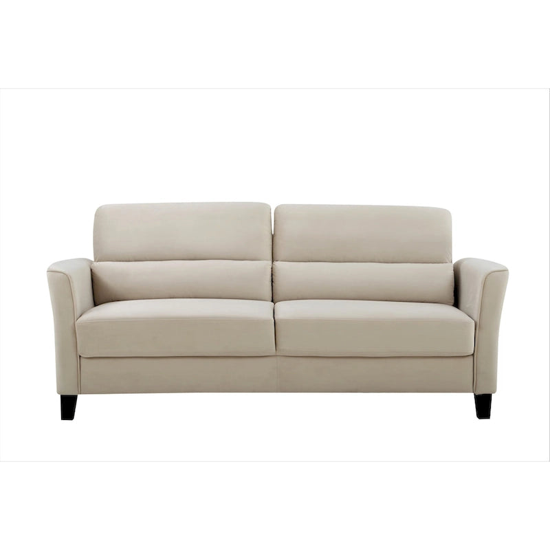 Canapé 3 places en velours style Mid-Century Modern de 198 cm — Rose / Gris / Ivoire / Bleu foncé