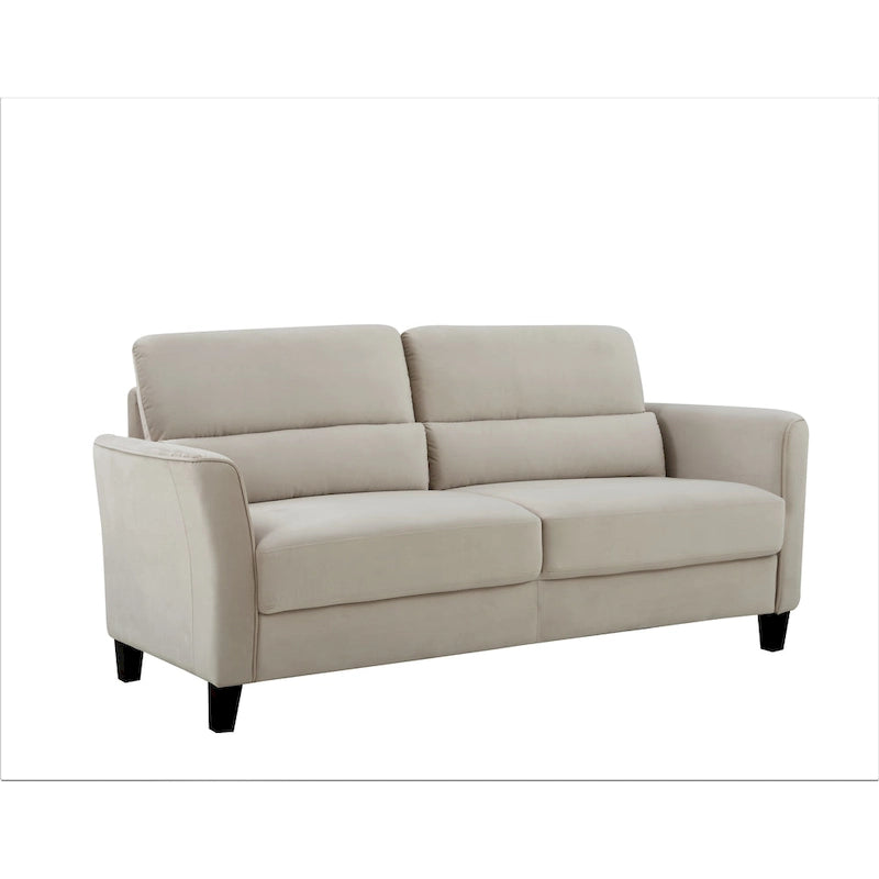 Canapé 3 places en velours style Mid-Century Modern de 198 cm — Rose / Gris / Ivoire / Bleu foncé