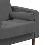 Fauteuil d'appoint en velours côtelé – Gris / Beige / Jaune / Vert / Bleu marine, à l'unité ou par lot de 2