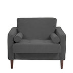 Fauteuil d'appoint en velours côtelé – Gris / Beige / Jaune / Vert / Bleu marine, à l'unité ou par lot de 2