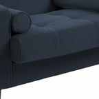 Fauteuil d'appoint en velours côtelé – Gris / Beige / Jaune / Vert / Bleu marine, à l'unité ou par lot de 2