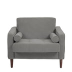 Fauteuil d'appoint en velours côtelé – Gris / Beige / Jaune / Vert / Bleu marine, à l'unité ou par lot de 2
