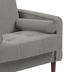 Fauteuil d'appoint en velours côtelé – Gris / Beige / Jaune / Vert / Bleu marine, à l'unité ou par lot de 2