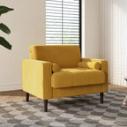 Fauteuil d'appoint en velours côtelé – Gris / Beige / Jaune / Vert / Bleu marine, à l'unité ou par lot de 2
