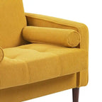 Fauteuil d'appoint en velours côtelé – Gris / Beige / Jaune / Vert / Bleu marine, à l'unité ou par lot de 2