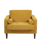 Fauteuil d'appoint en velours côtelé – Gris / Beige / Jaune / Vert / Bleu marine, à l'unité ou par lot de 2
