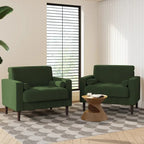 Fauteuil d'appoint en velours côtelé – Gris / Beige / Jaune / Vert / Bleu marine, à l'unité ou par lot de 2