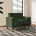 Fauteuil d'appoint en velours côtelé – Gris / Beige / Jaune / Vert / Bleu marine, à l'unité ou par lot de 2