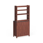 Vaisselier de cuisine rustique de style ferme en noyer vintage avec plusieurs rangements (assemblage par 2 personnes)