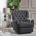 Fauteuil inclinable électrique en tissu capitonné – Capitonnage, Clous décoratifs, Monoplace, Multicolore