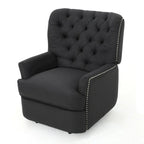 Fauteuil inclinable électrique en tissu capitonné – Capitonnage, Clous décoratifs, Monoplace, Multicolore
