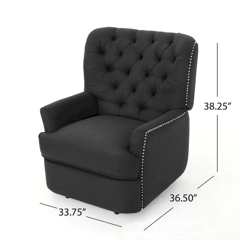 Fauteuil inclinable électrique en tissu capitonné – Capitonnage, Clous décoratifs, Monoplace, Multicolore