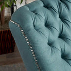 Fauteuil inclinable électrique en tissu capitonné – Capitonnage, Clous décoratifs, Monoplace, Multicolore