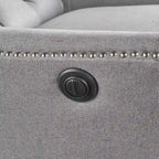 Fauteuil inclinable électrique en tissu capitonné – Capitonnage, Clous décoratifs, Monoplace, Multicolore