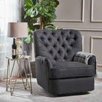 Fauteuil inclinable électrique en tissu capitonné – Capitonnage, Clous décoratifs, Monoplace, Multicolore