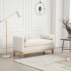 Elegant Upholstered Bench with High Sides