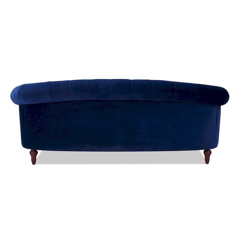 Canapé 3 places capitonné en velours Chesterfield