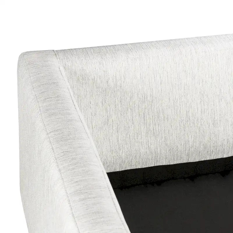 Canapé 3 places en tissu capitonné avec traversins et pieds en noyer — Plusieurs coloris