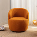 Fauteuil baril pivotant à 360° en tissu Teddy, 1 place – Plusieurs coloris