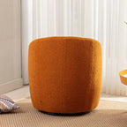Fauteuil baril pivotant à 360° en tissu Teddy, 1 place – Plusieurs coloris