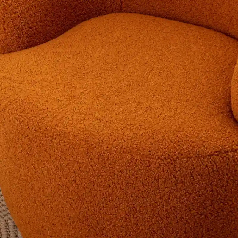 Fauteuil baril pivotant à 360° en tissu Teddy, 1 place – Plusieurs coloris