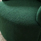 Fauteuil baril pivotant à 360° en tissu Teddy, 1 place – Plusieurs coloris