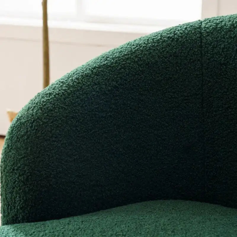 Fauteuil baril pivotant à 360° en tissu Teddy, 1 place – Plusieurs coloris