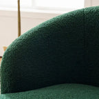 Fauteuil baril pivotant à 360° en tissu Teddy, 1 place – Plusieurs coloris