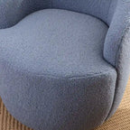 Fauteuil baril pivotant à 360° en tissu Teddy, 1 place – Plusieurs coloris