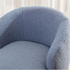 Fauteuil baril pivotant à 360° en tissu Teddy, 1 place – Plusieurs coloris