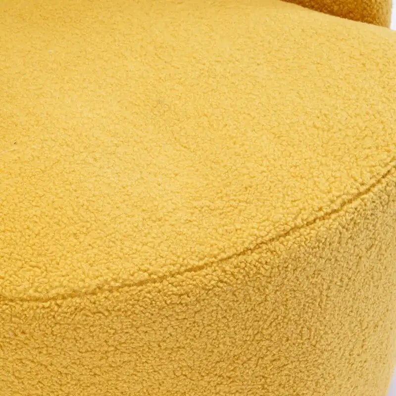 Fauteuil baril pivotant à 360° en tissu Teddy, 1 place – Plusieurs coloris