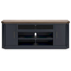 Meuble TV marron et bleu, 210 cm