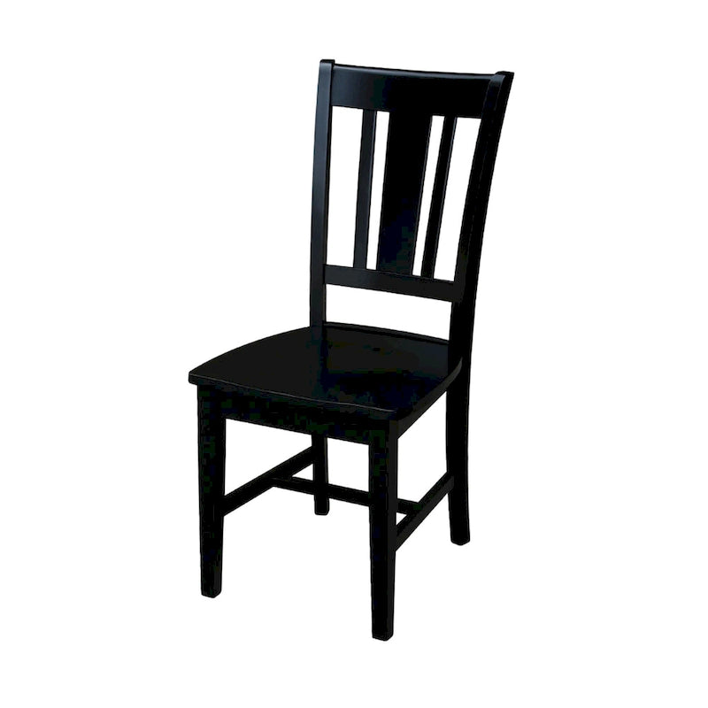 Ensemble table à manger ronde extensible et 4 chaises blanc/gris chiné, 4 places