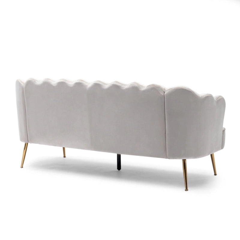 Canapé 3 places en velours coquillage glamour multicolore