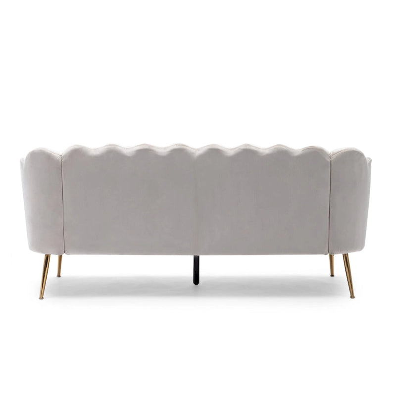 Canapé 3 places en velours coquillage glamour multicolore