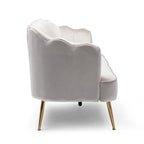 Canapé 3 places en velours coquillage glamour multicolore