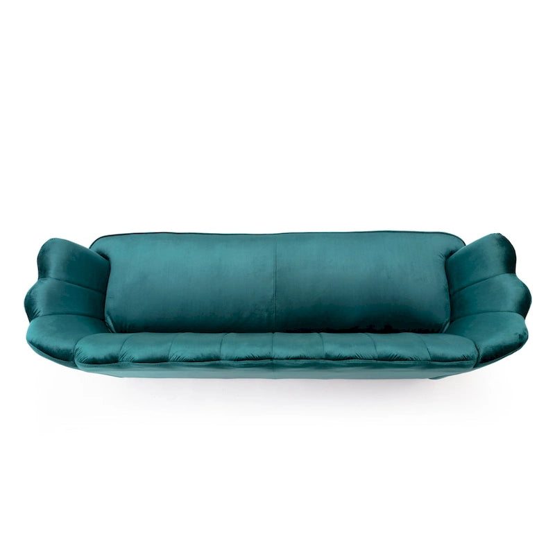 Canapé 3 places en velours coquillage glamour multicolore