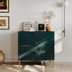 Commode à 3 tiroirs noire / blanche / bleue / verte