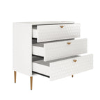 Commode à 3 tiroirs noire / blanche / bleue / verte