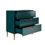 Commode à 3 tiroirs noire / blanche / bleue / verte