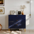 Commode à 3 tiroirs noire / blanche / bleue / verte