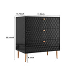 Commode à 3 tiroirs noire / blanche / bleue / verte
