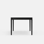 Table à manger rectangulaire vintage en bois massif noir, 8 places